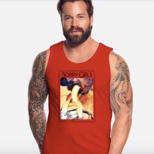 Sorry Girls I Like Bananas Tank Top Medium 100% Cotton